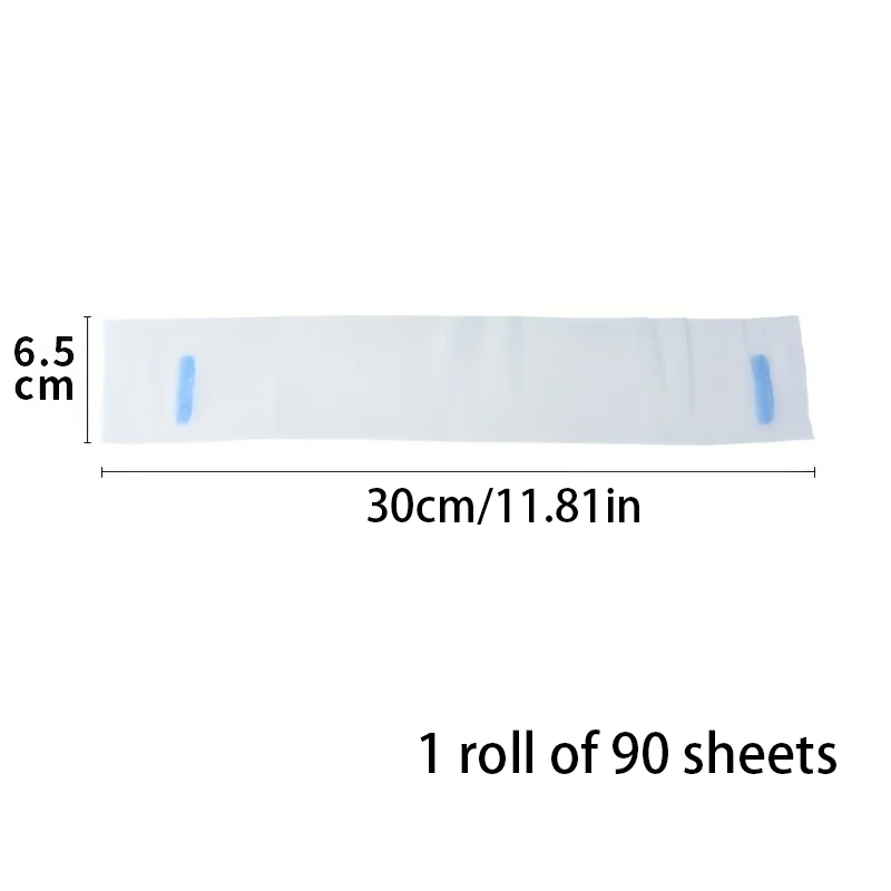 90 Sheets/Roll Disposable Neck Strips, for Professional Hairdressing, Compatible with Hair Coloring & Curling Tools, for Salon
