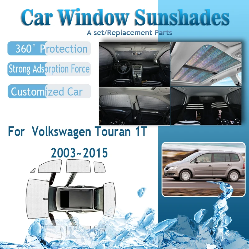 

For VW Volkswagen Touran 1T 2003~2015 Car Sunshade Cover Sunscreen Window Coverage Pads Sun Shade Windshields Visors Accessories