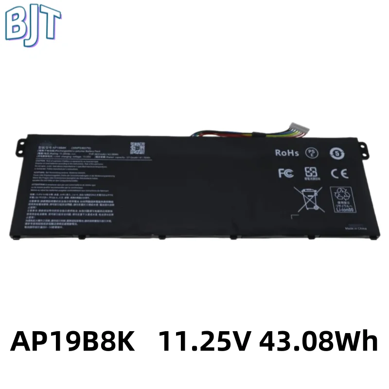 

11.25V 43.08Wh New AP19B8K Laptop Battery For Acer Aspire 3 A315-23 5 A514-53 Swift 3 SF314-42 TravelMate P2 TMP214-51 A515-56G