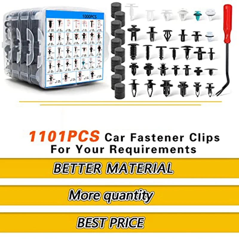 Car Clamps 1101 Pieces Car Door Panel Clips 32 Sizes Body Remover Universal For Ford Toyota Chrysler BMW Benz Nissan Durable