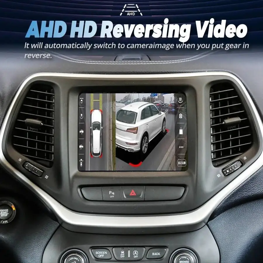 لسيارة جيب شيروكي 2014-2021 ستيريو نظام تحديد المواقع Carplay سيارة 8.4 بوصة أندرويد 15 شاشة مشغل فيديو الوسائط المتعددة Autoradio HeadUnit DSP 4G