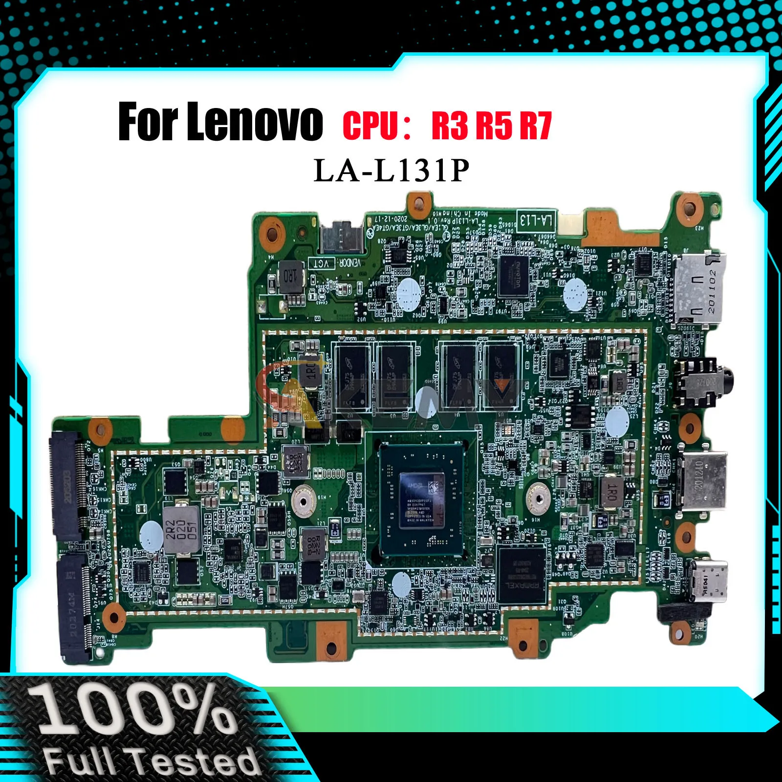

Laptop Motherboard LA-L131P For Lenovo 14e Chromebook Gen 2 with AMD CPU 4GB 8GB RAM 32GB 64GB SSD 100% Fully Tested