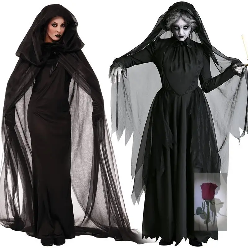 

Хэллоуин Косплей Костюм Игровое Представление Террор Свадьба Призрак Невеста Ведьма Comic Con Наряд