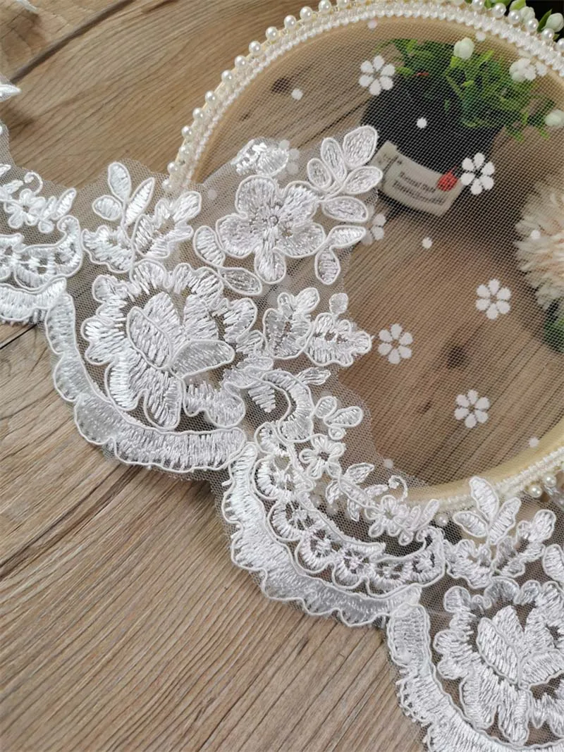 

16Yards Exquisite off White Car Bone Lace Trimming Dress Home Textile Lace Dance Clothes Children's Clothing Accessories New