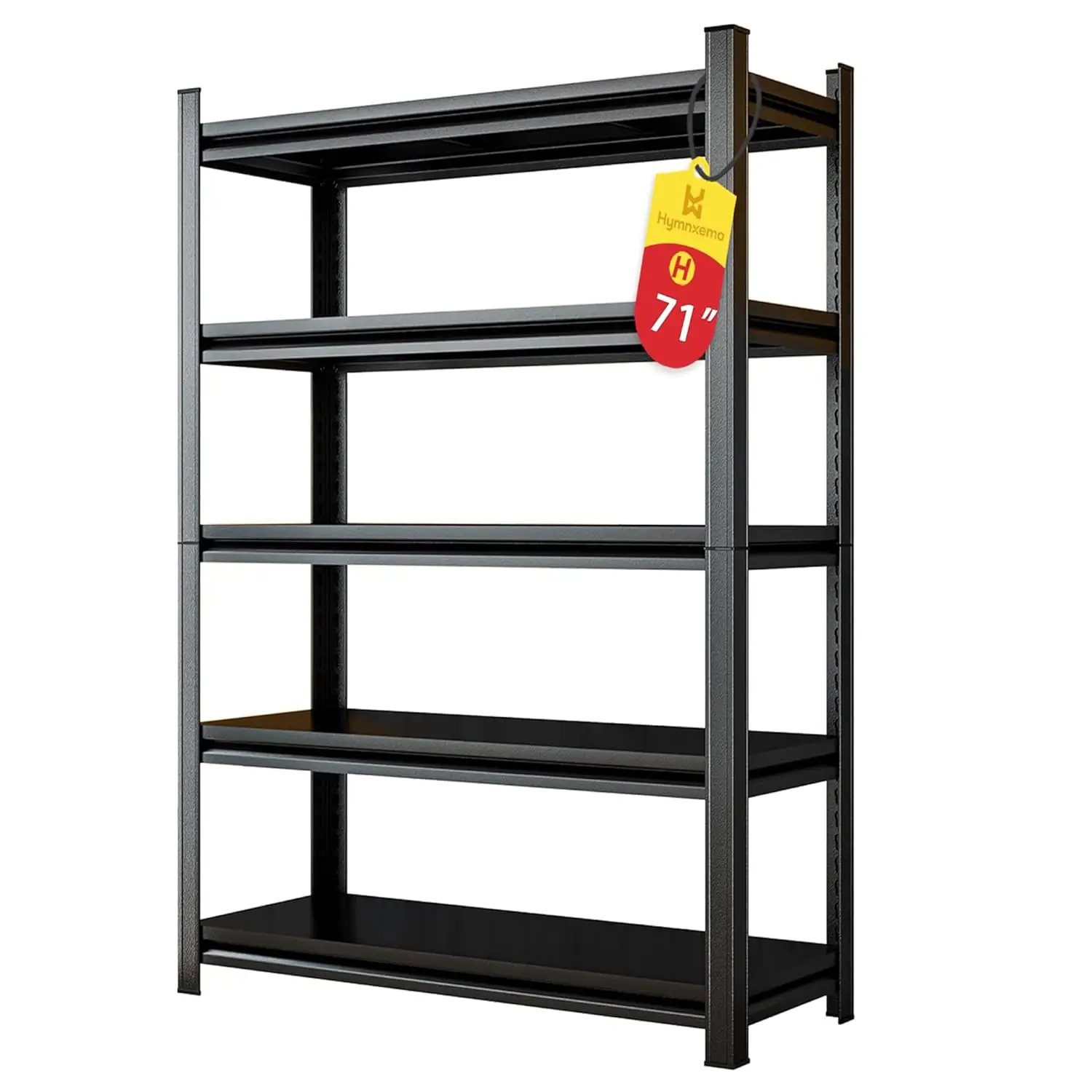 

Сверхпрочная 5-ярусная стеллажная система грузоподъемностью 2500 фунтов - регулируемые стальные полки для гаража, склада, подвала, на заказ