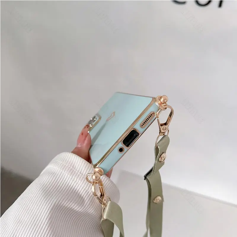 Crossbody Lanyard Strap Phone Case On For Motorola Moto G30 G60 G20 G50 G8 G9 Play G22 G32 G52 G53 G54 G84 G42 G73 G13 G23 Cover