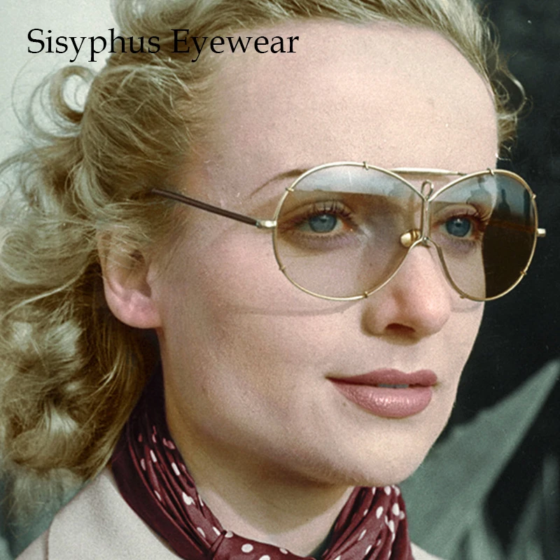 

Sunglasses for women European and American personalized oval rivets glasses in one large frame ins retro sunglasses