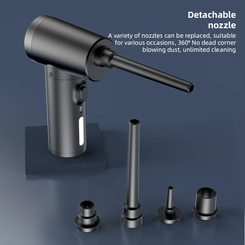 

Портативный электрический воздушный компрессор для уборки пыли в помещении, кемпинга на открытом воздухе, с LED-подсветкой, аккумуляторный, для надувных матрасов и палаток