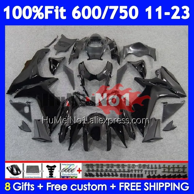 Fairing For SUZUKI GSXR 750 600 Gloss black GSXR750 K11 106No.15 GSXR600 11 12 13 14 15 16 17 2018 2019 2020 2021 2022 2023 2024