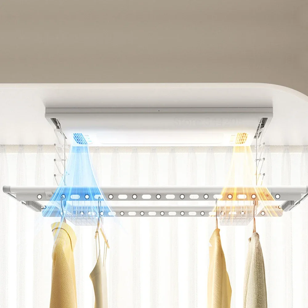 Multifunction Clothes Drying Rack 1S Electric Clothes Drying Rack Indoor Lifting Uvc Drying 35kg UVC M Home