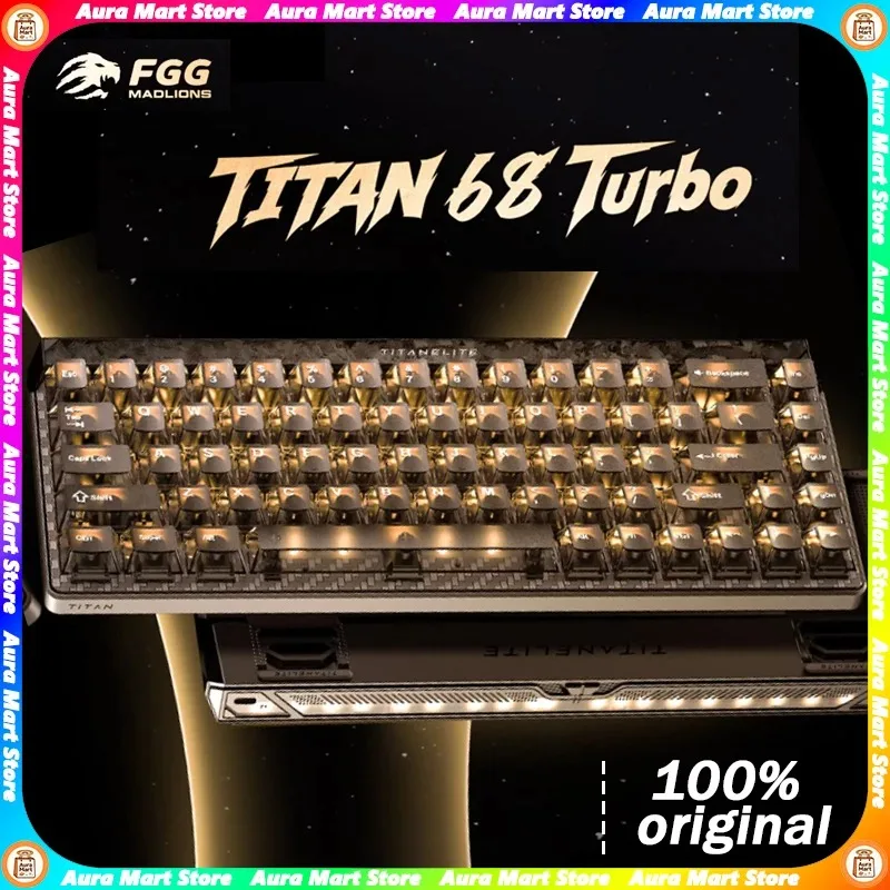 FGG Madlions Titan68 Turbo Magnetic Switch Mechanical Keyboard 68 Keys 0.001mm RT 0.08ms Hotswap Wireless Connection EsportsGame