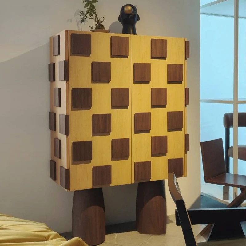 

Solid wood decorative cabinet storage cabinet wine storage