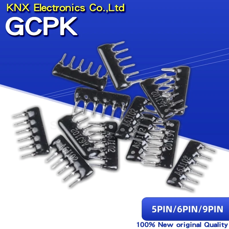 10PCS 5PIN 6PIN 9PIN exclusion Network Resistor array DIP 100 220 330 470 680 1K 1.2K 1.5K 2K 2.2K 3.3K 4.7K 10K 100K ohm 100R