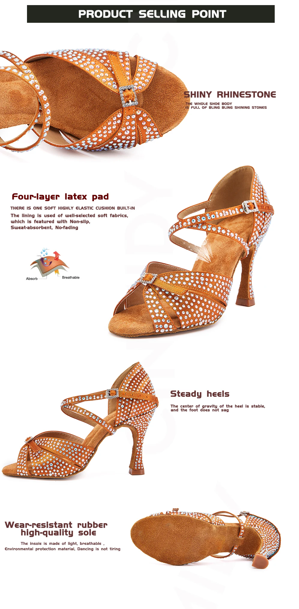 CINMIDY Satin-Lateintanzschuhe für Damen, verstellbare Weite und Schmalheit, Tango-Ballsaalschuhe, stabiler Absatz, Hochzeitsschuhe – Detail 3