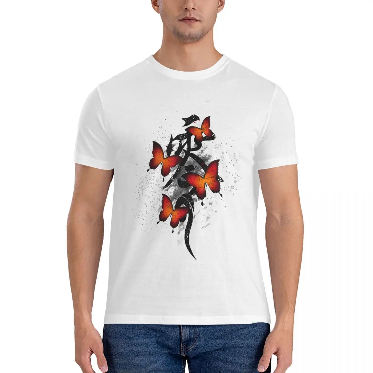 Crimson Butterflies Men's T Shirt Fatal Frame Unique Tees Short Sleeve O Neck T-Shirt Pure Cotton Gift Idea Clothes