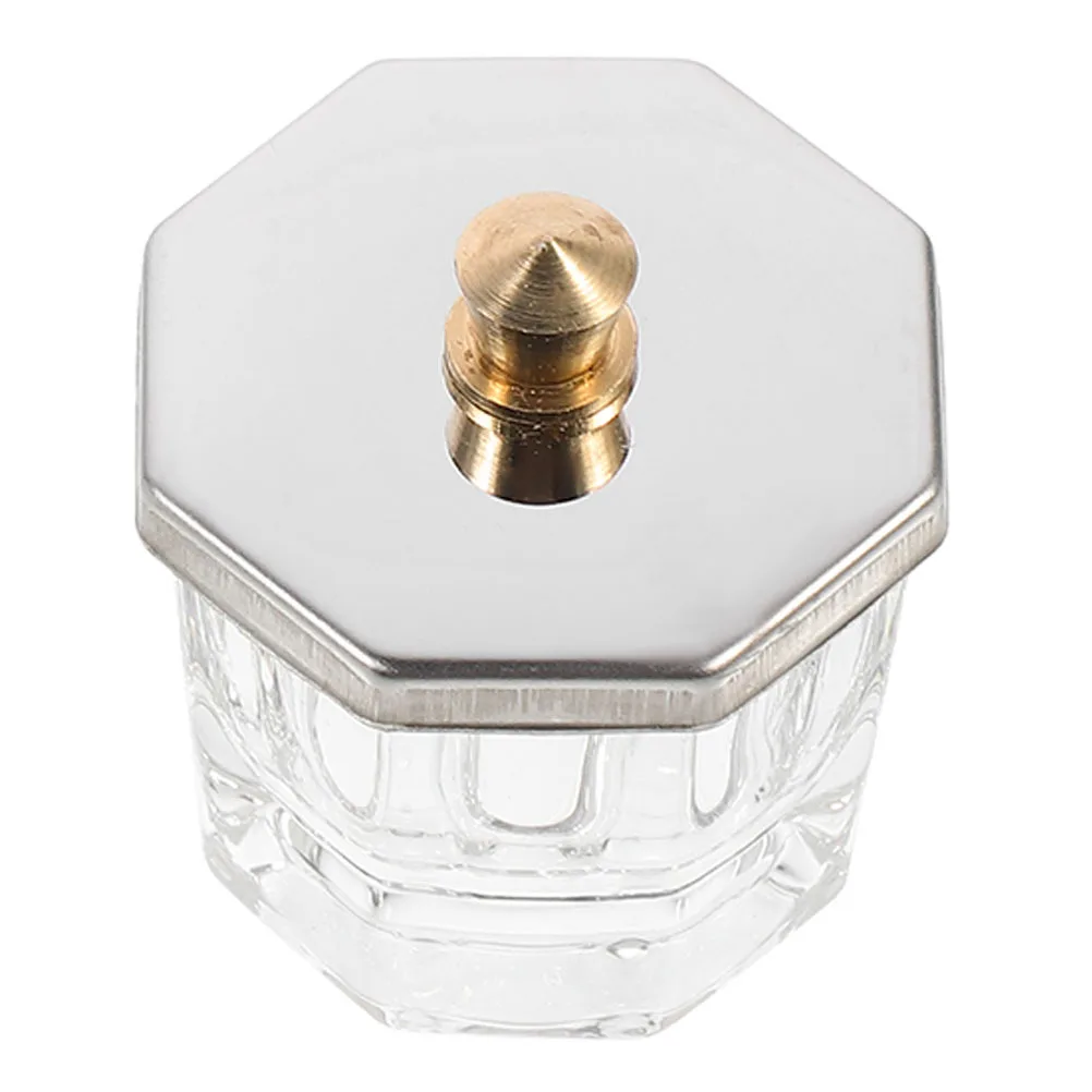 Piatto Dappen per unghie acriliche con coperchio Tazza per unghie in vetro per miscelare lo strumento per manicure in polvere liquida Strumenti per unghie acriliche dal design elegante