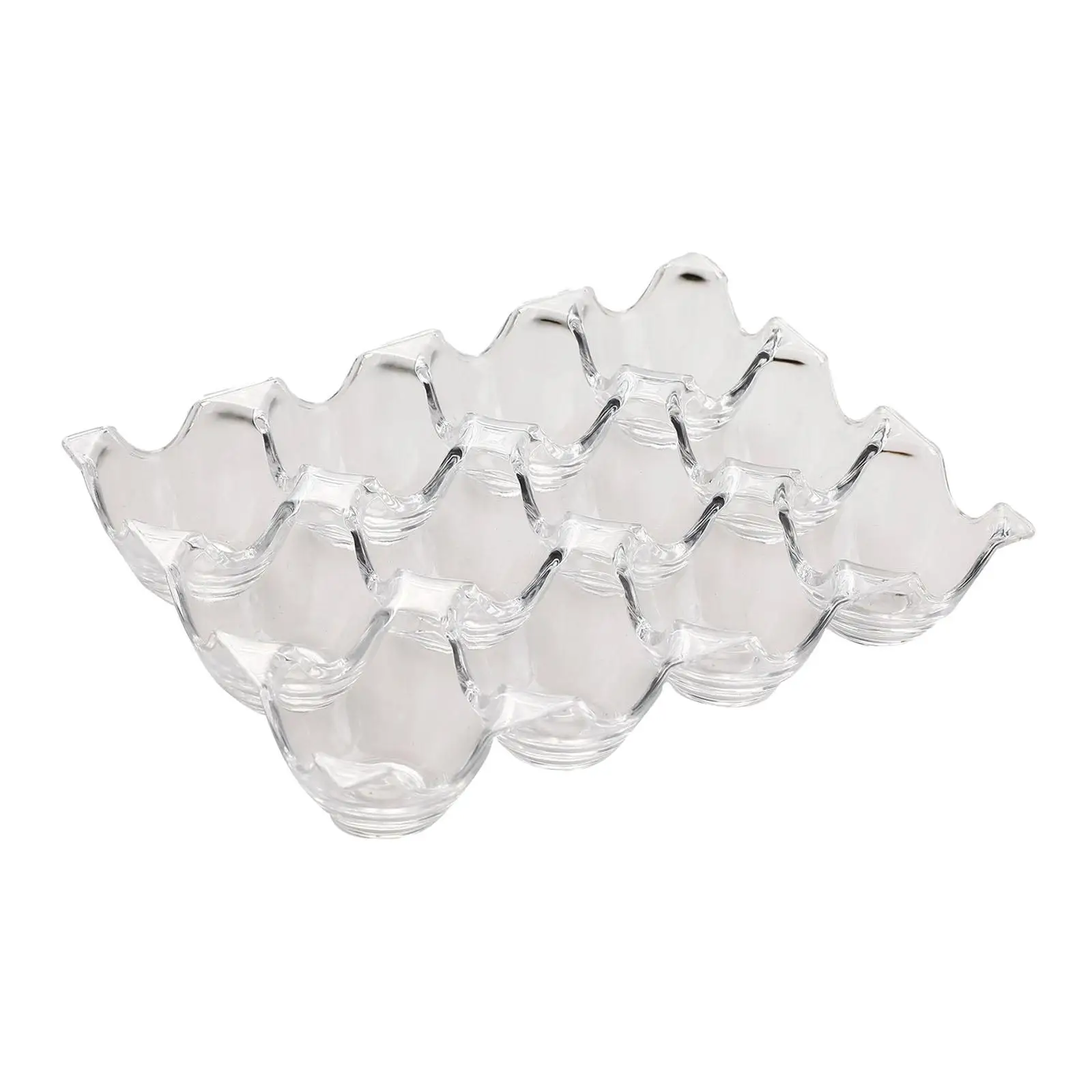 Egg Tray Stackable Transparent Egg Holder 12 Grid Egg Cartons Egg Storage Container for Refrigerator Pantry Drawer Cabinet Shelf