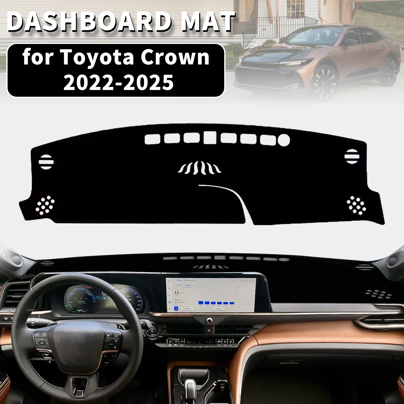 

for Toyota Crown 2022-2025 Platinum S235 Dashmat Dashboard Cover Dash Mat Anti-UV Sun Shade Carpet Pad Car Styling Protector
