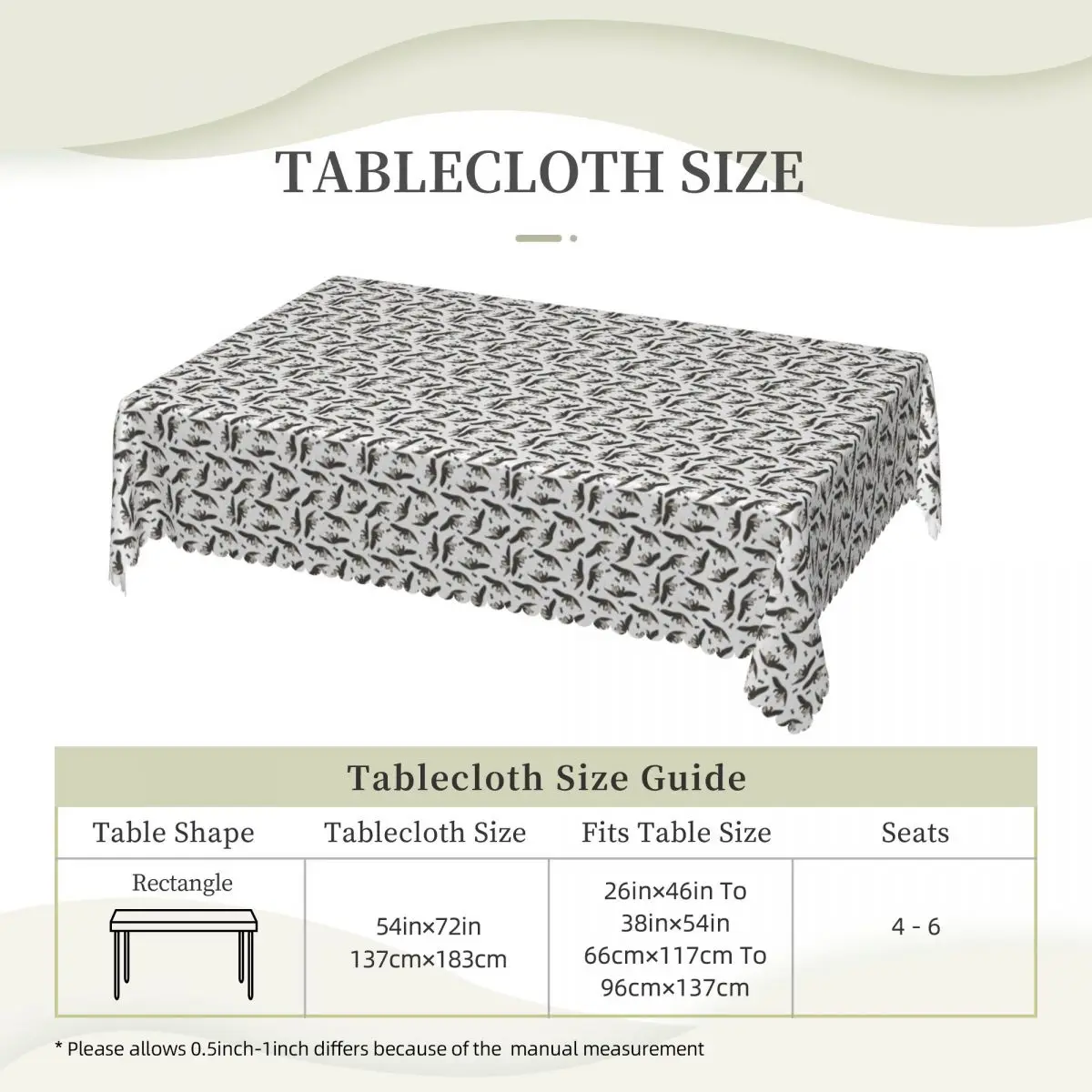Giant Anteaters And Ants All Over Custom Rectangular Tablecloth Oilproof Table Cover for Dining Events Table Cloth