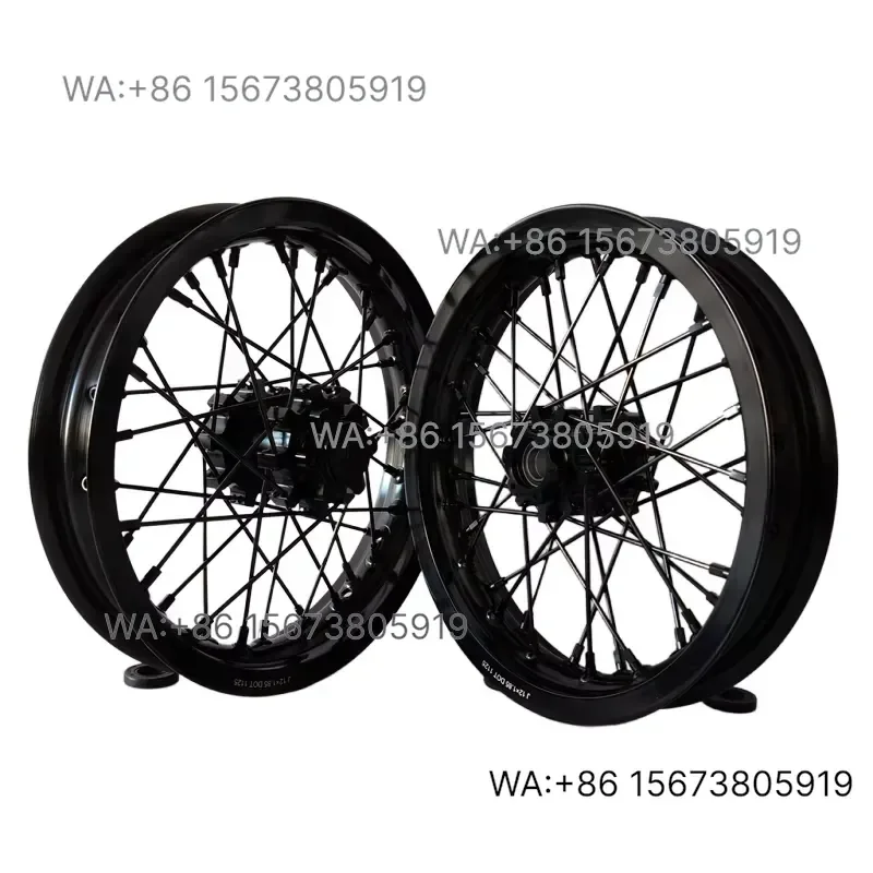 For Wmwmnu  Hyper Bee 12 Inch Supermoto Wheel Set CNC Anodized Aluminum Alloy Wheels  Dirt Bike DOT