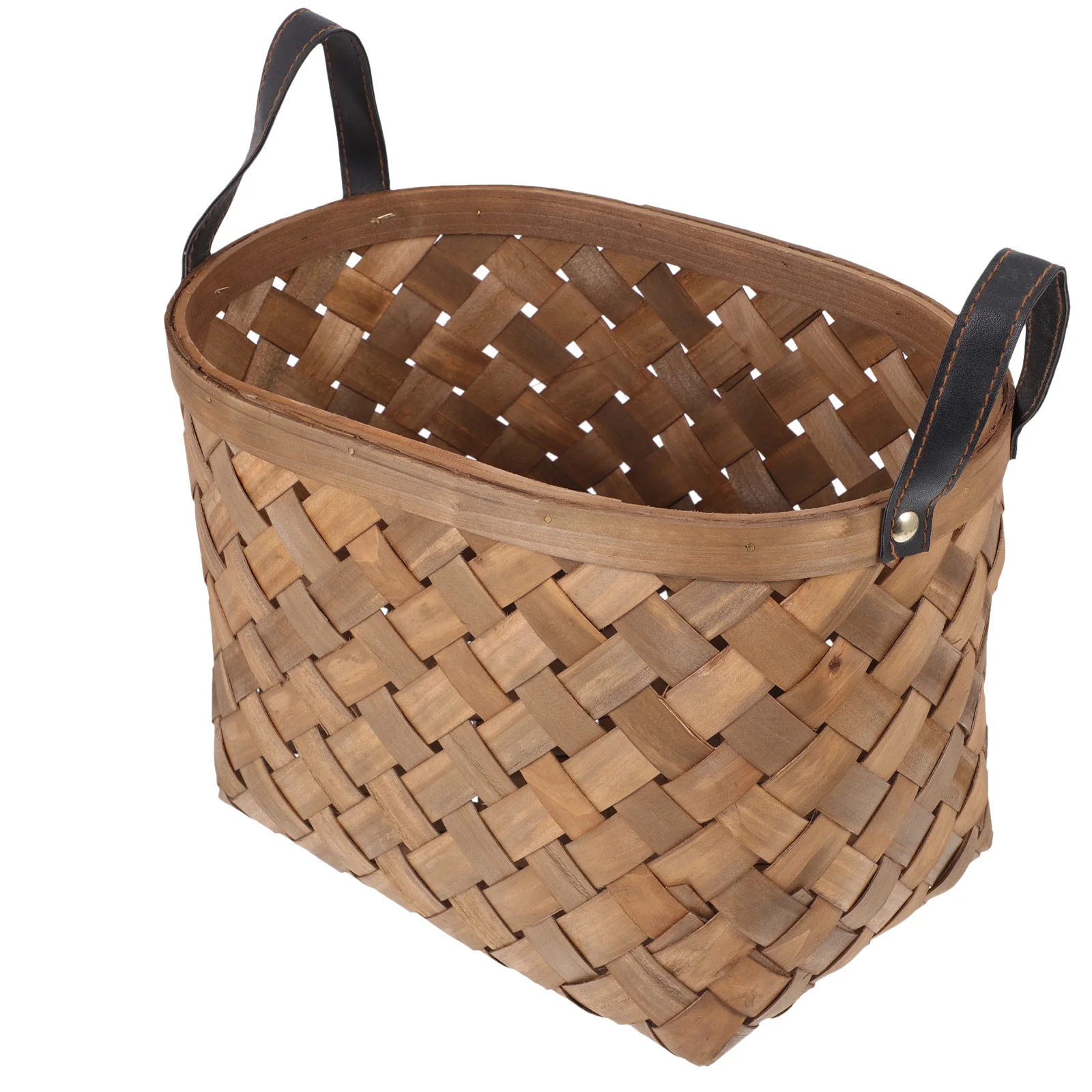 

Handcraft Woven Baskets Large Capacity Storage Natural Material Flowers Decorative Wood Picnic Sundries Basket Handwoven