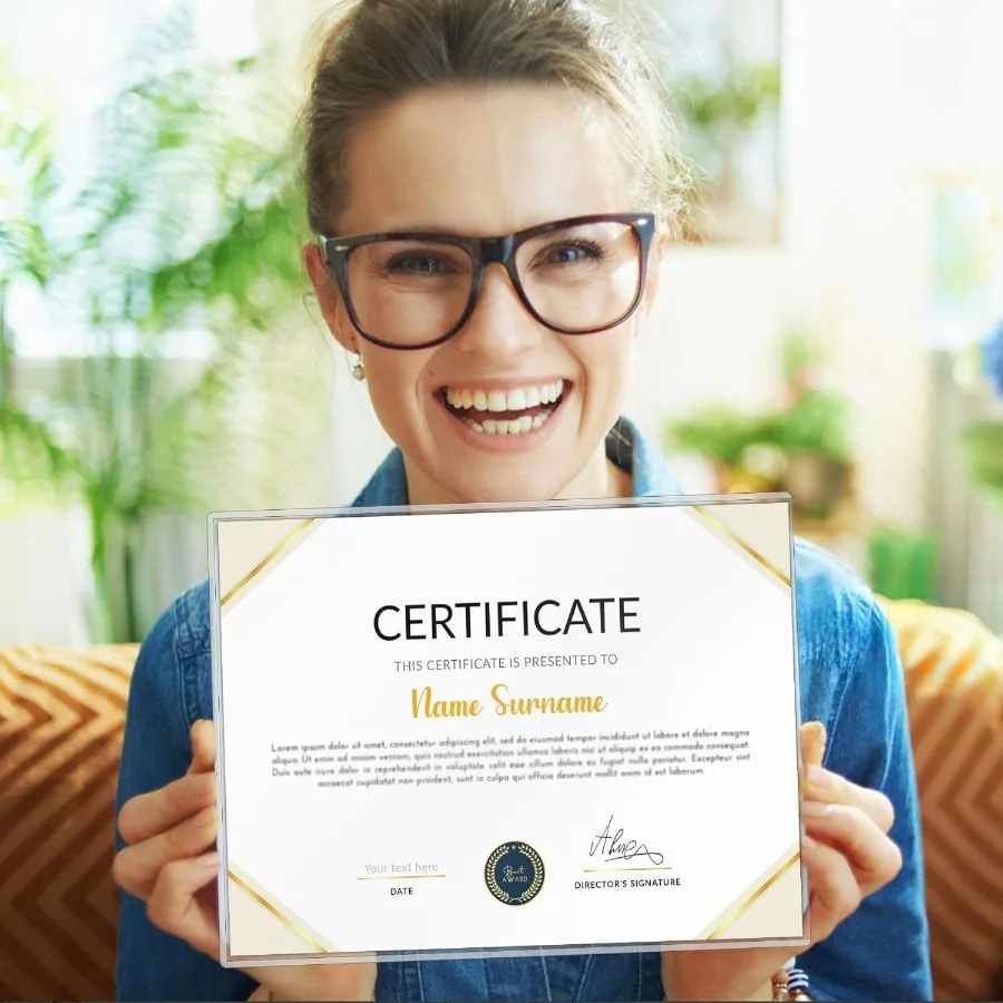 6 peças 8.5x11 ''protetor de impressão rígida transparente rígido de papel de plástico protetor de página de plástico transparente para fotos