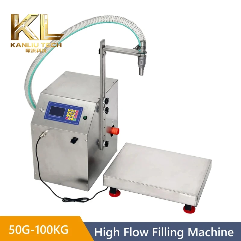 72L/min Automatic Dispensing Filling Machine Large Flow Weighing Honey Sauce Edible Oil Glue Viscous Liquid Filling Machine
