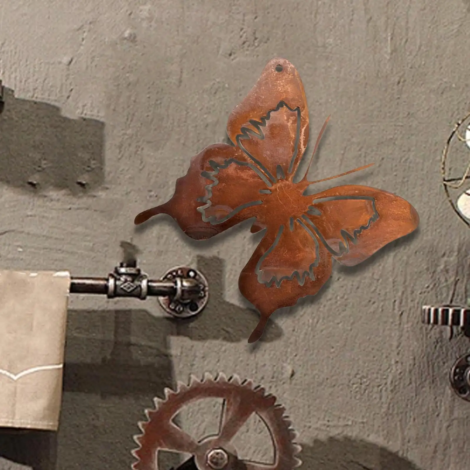 

Metal Rusty Butterfly Craft Fence Decor for Bedroom Living Room Farmhouse
