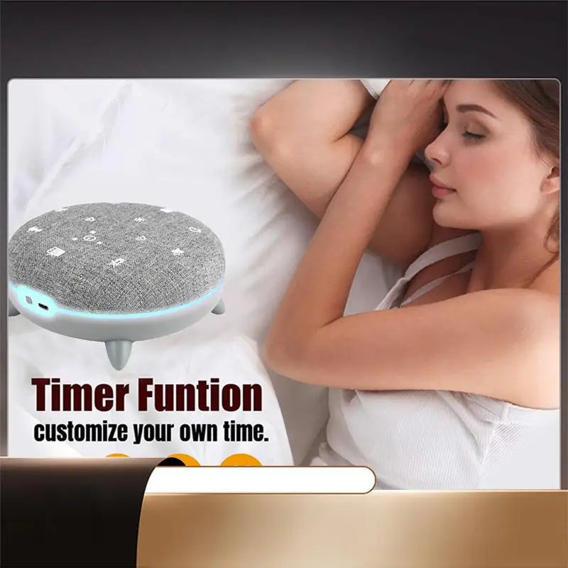 Bluetooth Speaker Relaxing & Soothing Machine RGB Color Lights White Noise Sleep Therapy And Speaker For Kids Adults-X64A