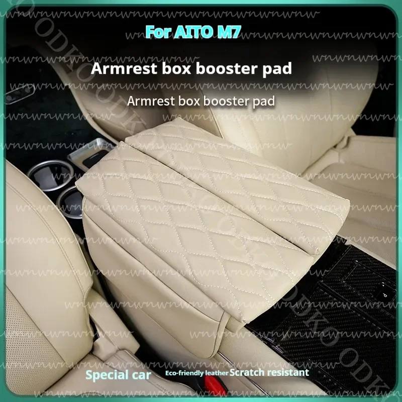 

For AITO M5 M7 Car Center Console Armrest Booster Pad Interior Modified Storage Armrest Box Cushion Heightener Central Box
