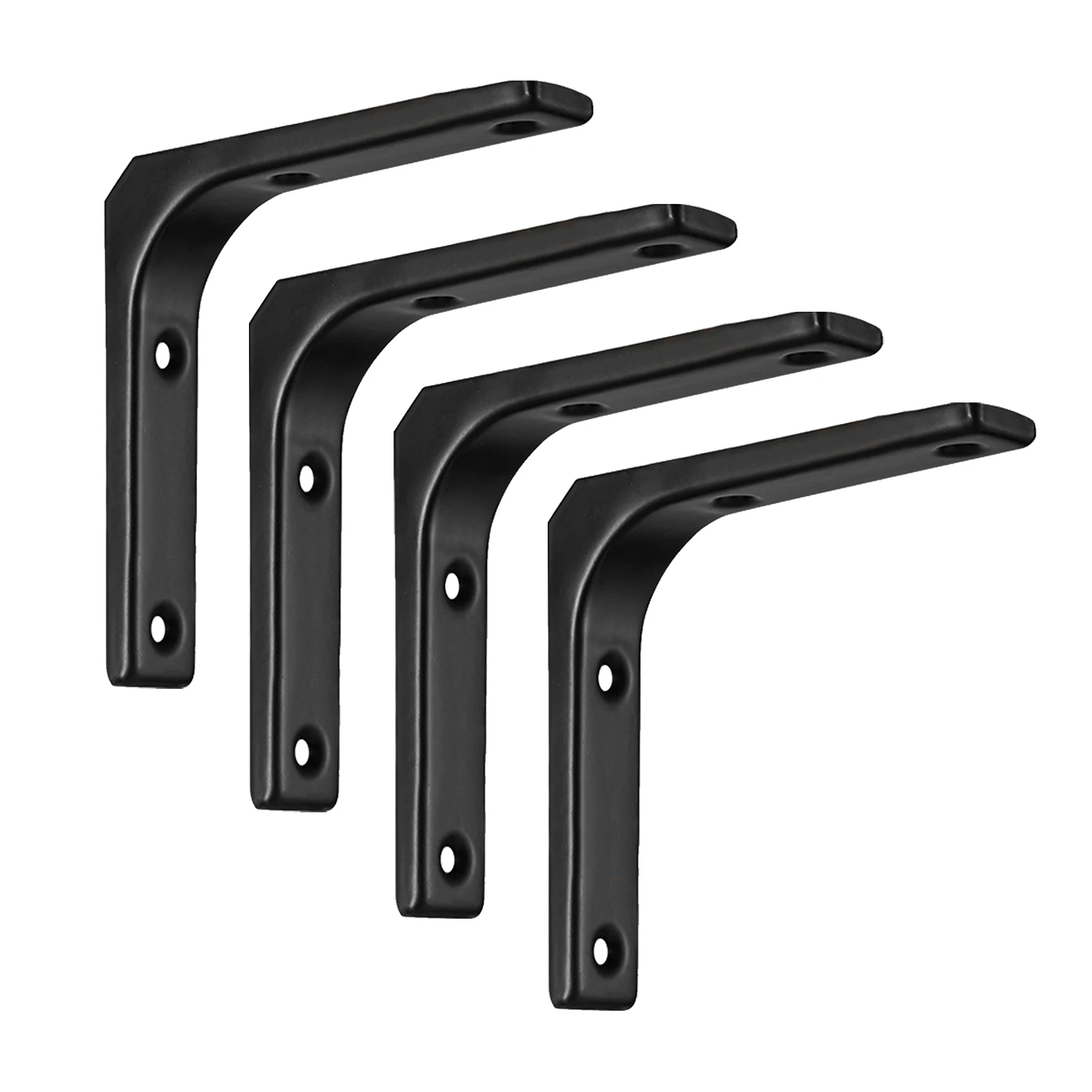 4pcs Heavy Duty Shelf Bracket L Shaped DIY Steel Furniture Wall Mount Home Decor