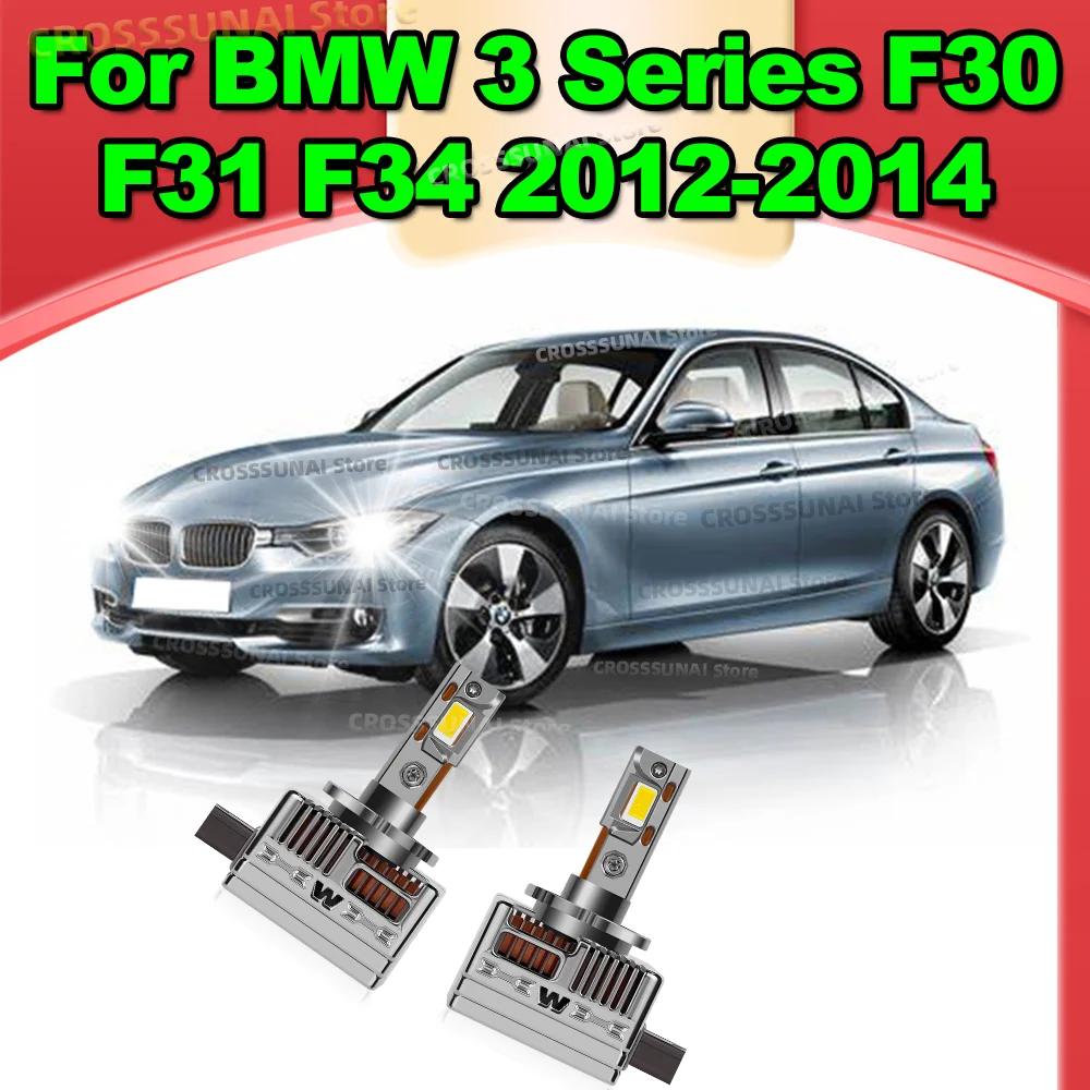 

LED Headlights Canbus 1:1 HID Auto Lamp 50000LM Plug&Play Turbo Bulbs For BMW 3 Series F30 F31 F34 2012 2013 2014