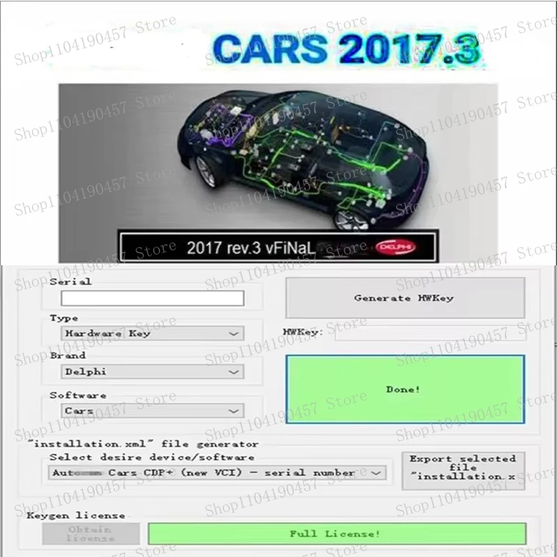 

For Del+phi 2017 r3 Keygen activator Newest software 2017.r3 Keygen del-phis 150e multidiag Key with car and truck cars accessor