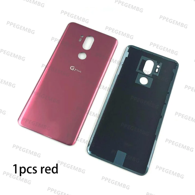 Back Cover For LG G7 ThinQ G7+ G710 G710EM Housing Glass Case Battery Cover Lid Panel Shell chaiss Adhesive sticker Repair Parts