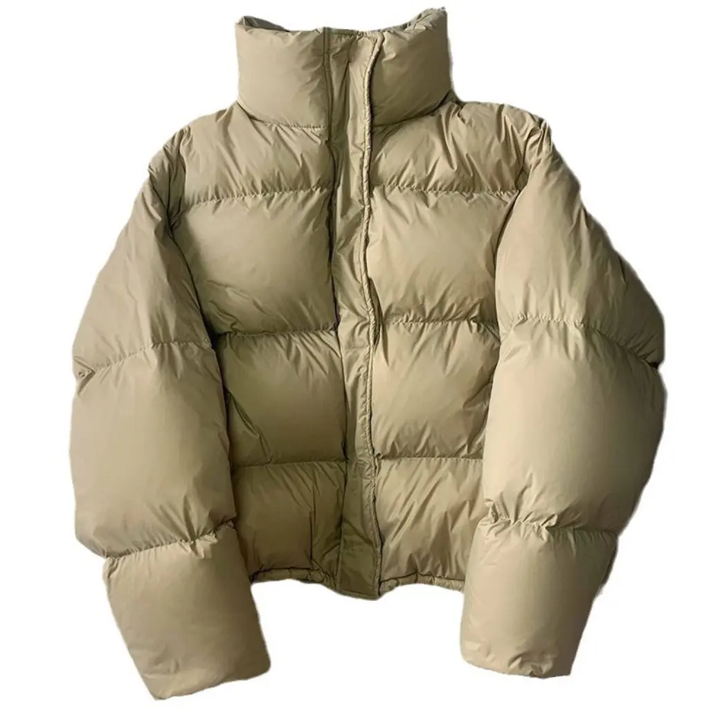 

Women's Small Short Cotton Outwear Loose Stand-Up Collar Winter Warm Thickened Bread Style Top for