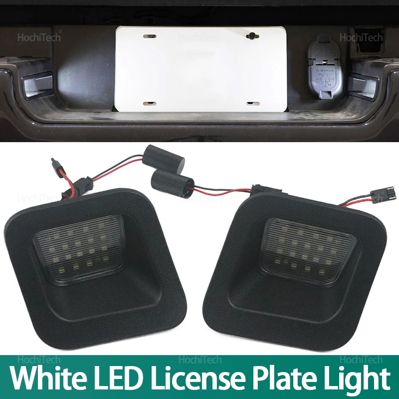 

For Dodge Ram 1500 2500 3500 2013-2018 2Pcs White Number Lamps Error Free LED License Plate Lights Accessories