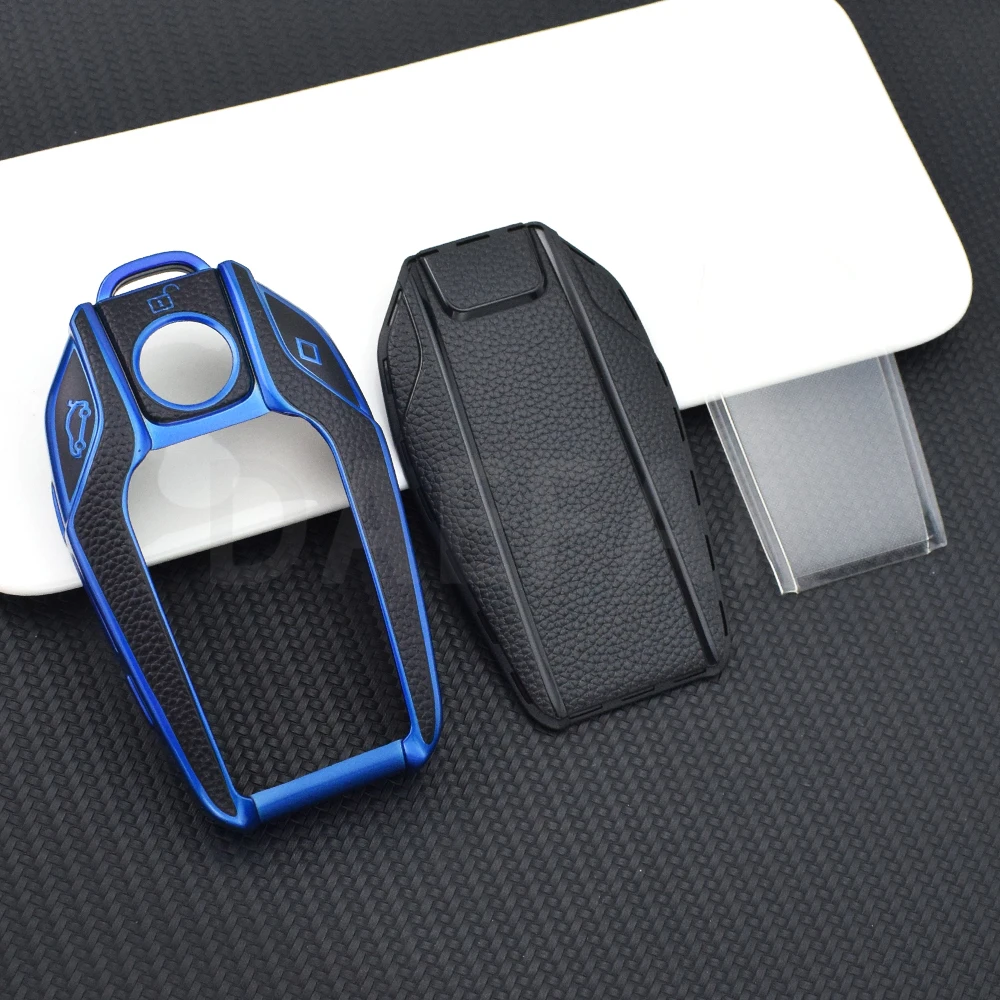 For BMW G30 G12 G11 G32 G31 5 7 Series I8 I12 I15 G01 X3 X4 G02 G05 X5 G07 X7 LED Display Leather Car Key Case BAG