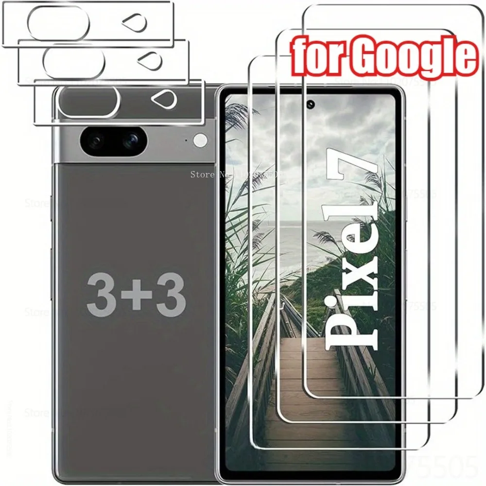 

【6-в-1】3 шт. HD прозрачное закаленное стекло + 3 шт. Защита объектива камеры для Google 9 Pro XL 9a 8 Pro 8a 7a 5 Pixel 6 Pro 6a 9H Твердость
