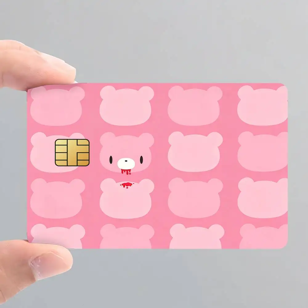 Cartoon G-GloomY-Y Bears Kawaii Card Stickers for Bank Access Protective Waterproof Film Cover Sticker Surprise Gift