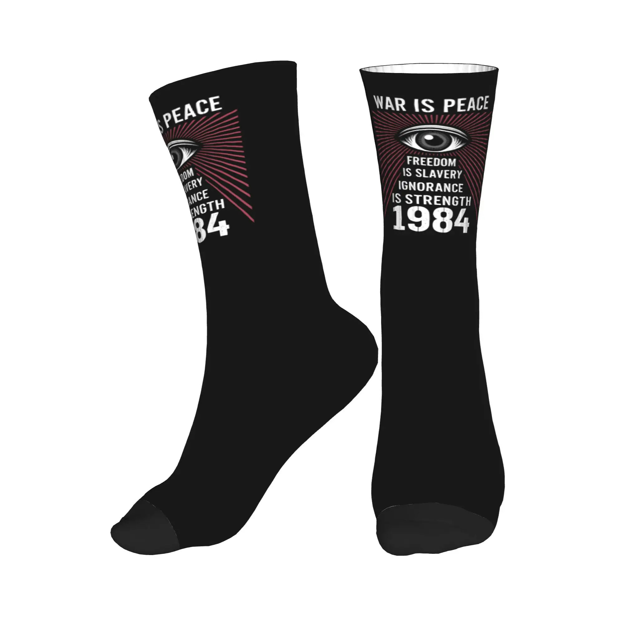 

1984 George Orwell Big Brother Dress Socks Men Women Warm Fashion Novelty Crew Socks