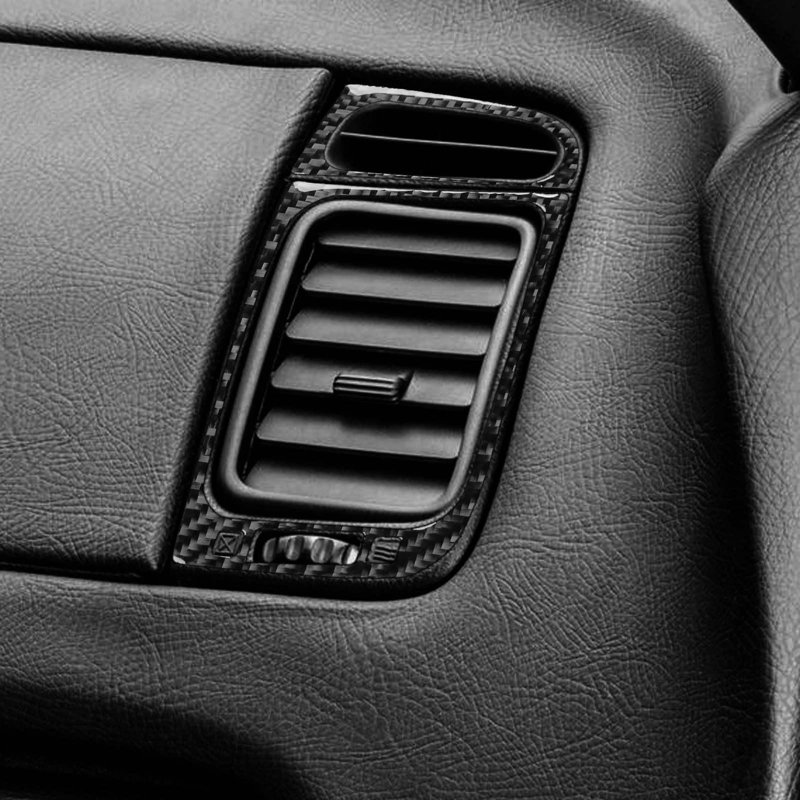 Real Carbon Fiber Car Accessories Passenger Air Vent Soft Cover Sticker For Toyota Supra MK4 JZA80/A80 1993 1994 95 96 97-2002 - view 4