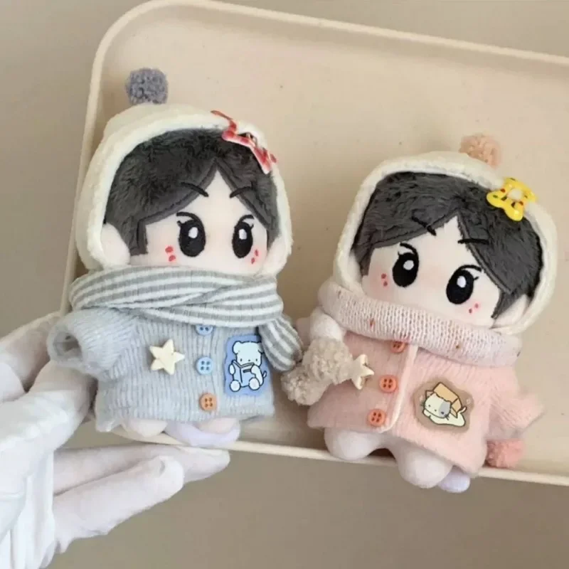 

10cm Cotton Doll Animal Series Blue Puppy Pink Kitten Dress 10cm Cotton Doll Dress Up Set