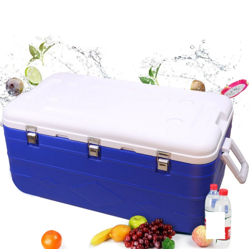 180L Thermal And Cold Insulation Box Camping Outdoor Hard Ice Coolers Ice Cool Chest Box With Wheels Handle