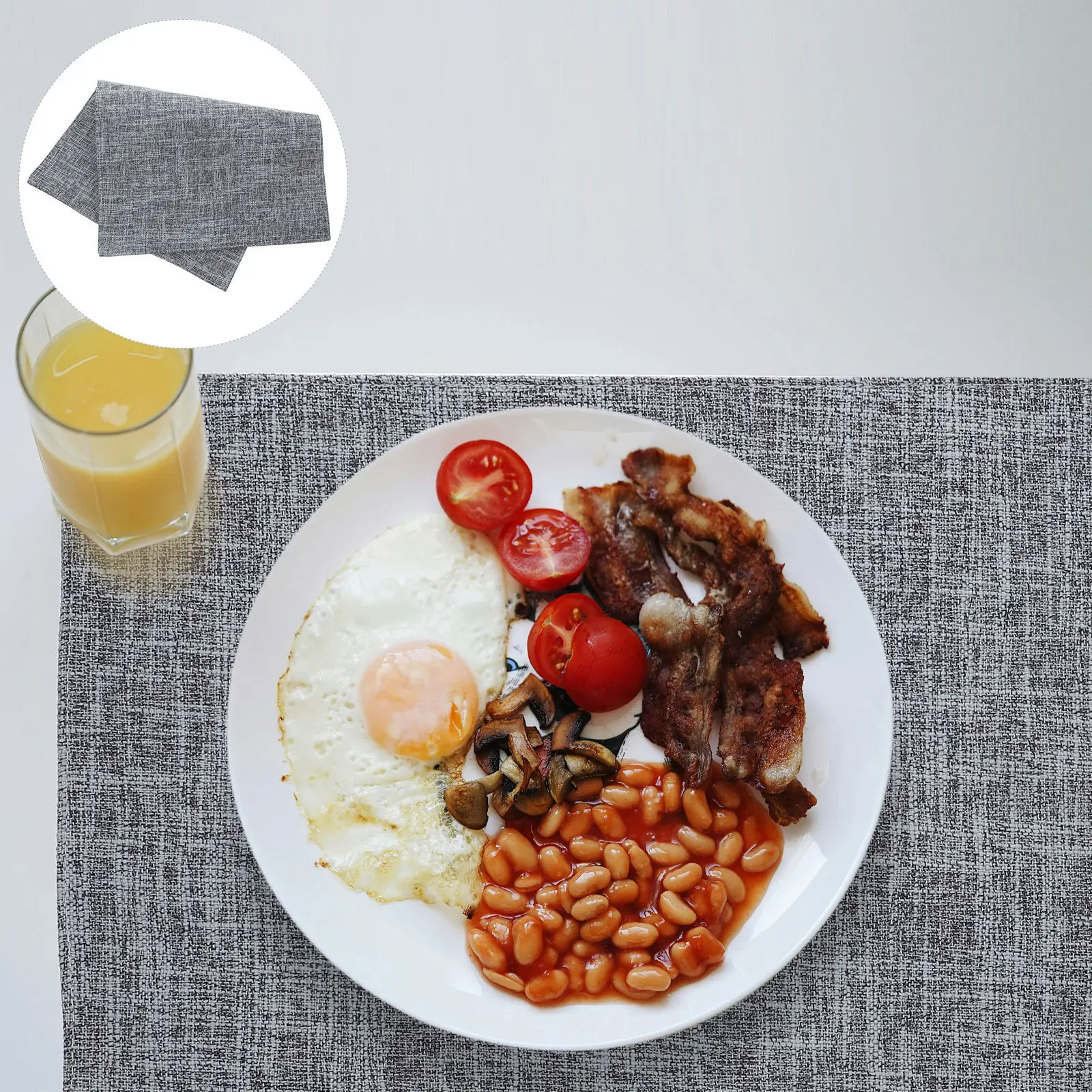 4Pcs Elegant Polyester Placemats Washable Heat Resistant Double Sided Table Mats for Daily Use Holiday Party Decor