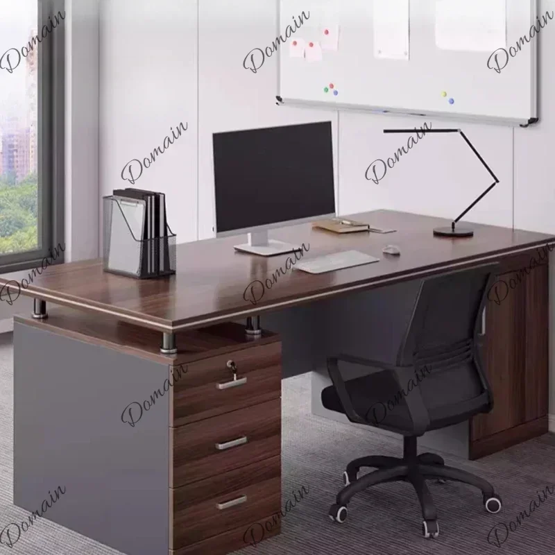9X Vintage Unusual Office Desk Work Mobile Modern Boss Designer Office Desk Filing Cabinets Conference Wooden Bureau Furniture