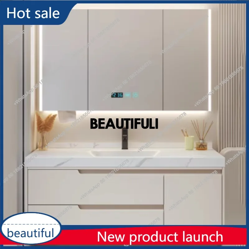 

A13 Освещение Роскошный шкаф для ванной комнаты Зеркало для хранения Туалетная стена Шкаф для ванной комнаты Туалет Белый Meuble Salle De Bain Домашняя мебель