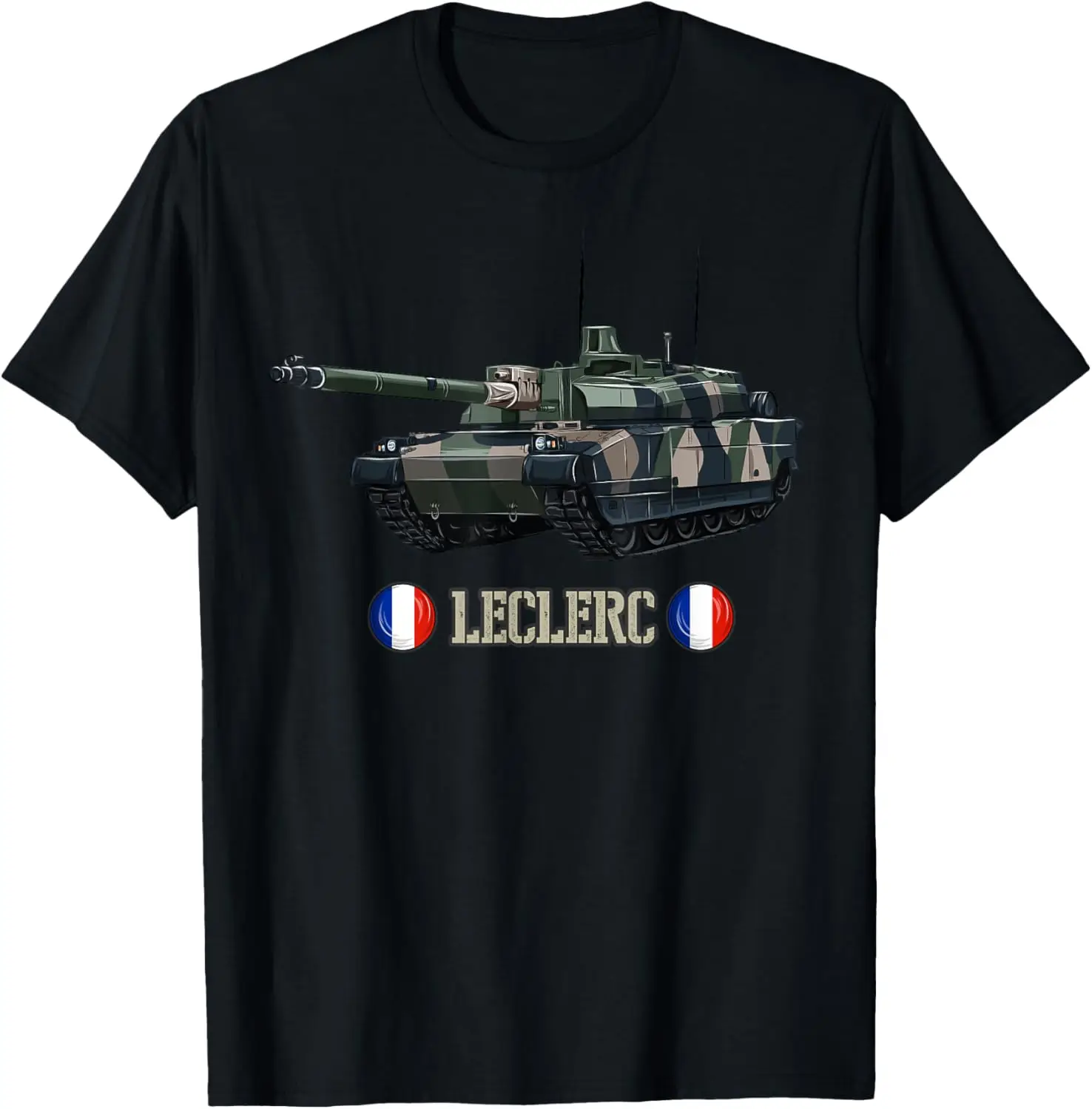 France Military Modern War Main Battle Tank T-Shirt Short Sleeve Casual 100% Cotton T Shirts