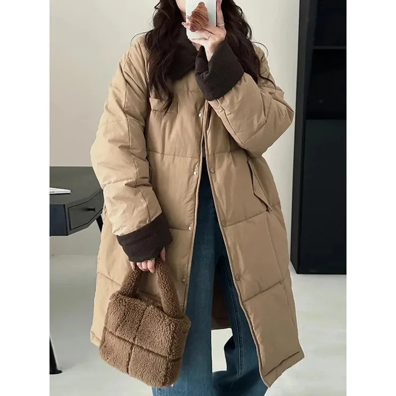 

2025 Quilted Jacket Women Parkas Long Cottton Padded Coat Woman Warm Winter Woman Coats Casual Demi-season Jackets for Women