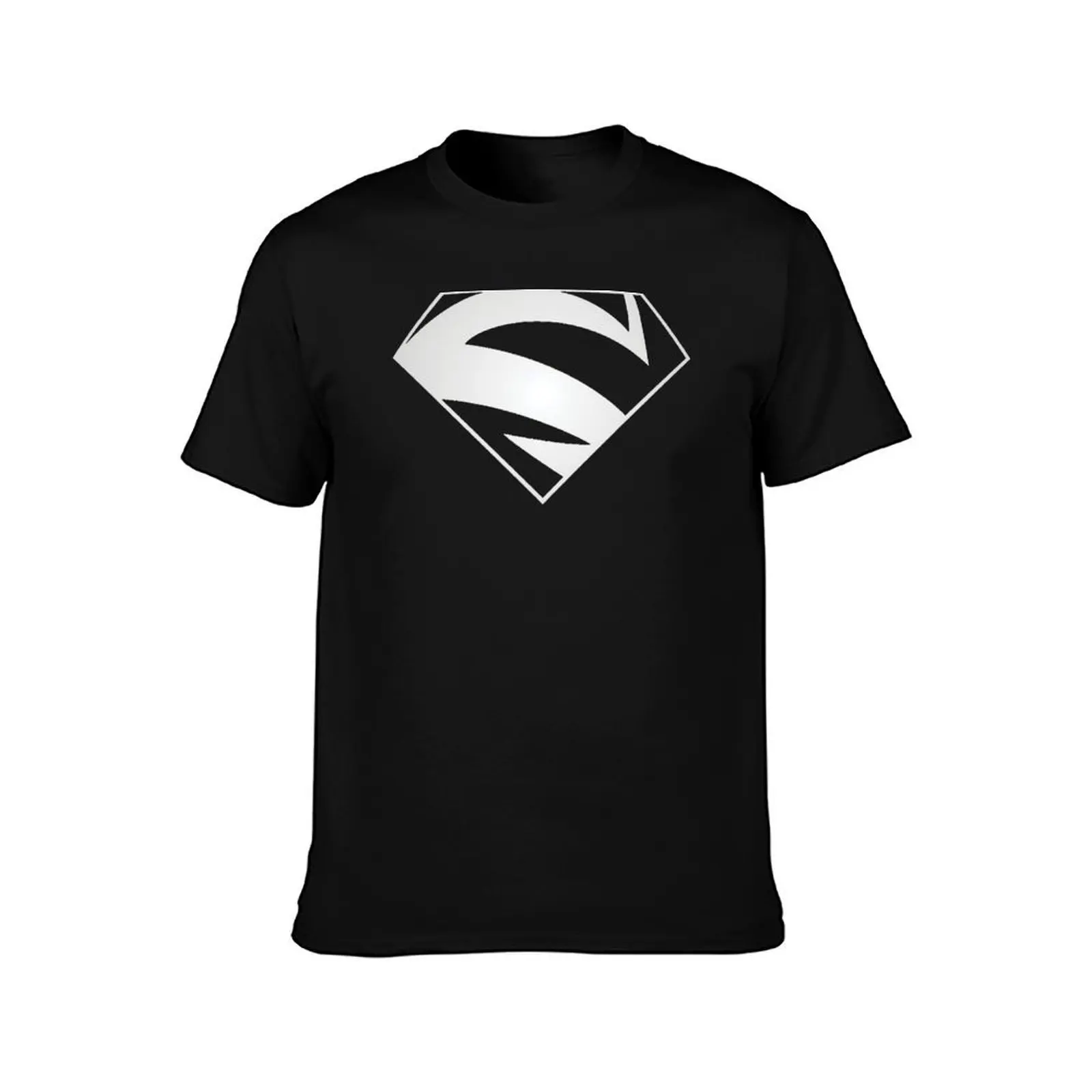 Kryptonian Emblem Electric Blue T-Shirt, Summer Casual Cotton Tee, Oversized Streetwear Tops, Vintage Graphic Print, 100% Cotton