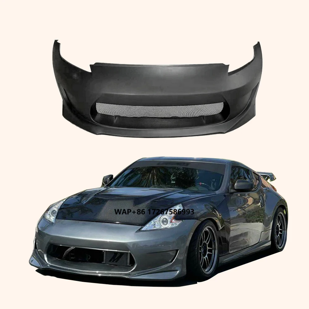 

For Nissan Fiber Glass 09 Onwards 370Z Z34 AM Type Front Bumper High Quality Modification and Personalization